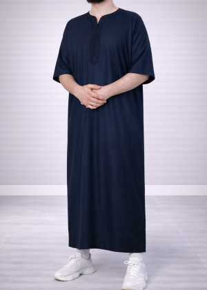 Marokkaanse “Heritage” Kandora Navy van Djellaba Mannen